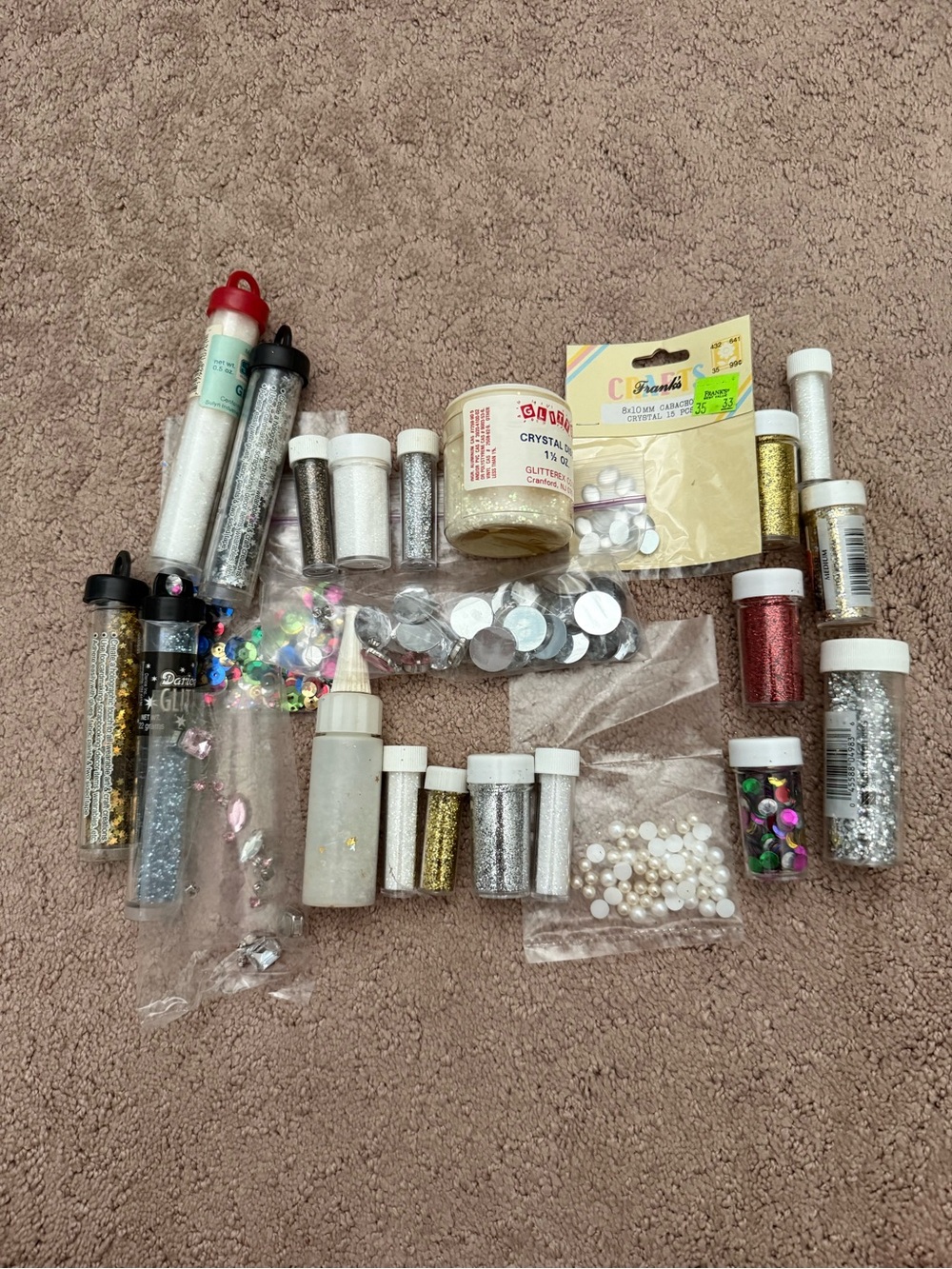 Lot of Assorted Glitter and Rhinestones | Arts & Crafts Supplies
